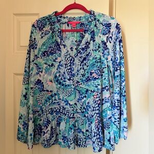 Lilly Pulitzer Savanna Top - Wave After Wave